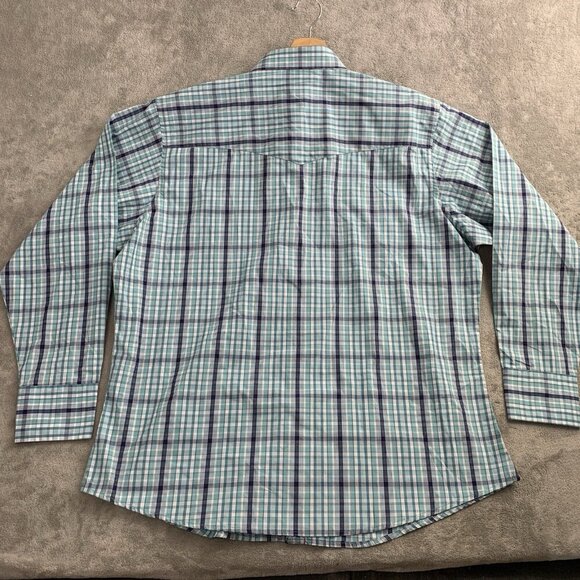 Wrangler Western Shirt Mens XL Plaid Pearl Snap Long Sleeve Silver Edition Rodeo - Picture 9 of 11